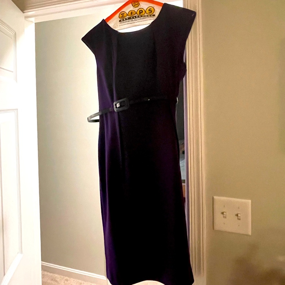 Calvin Klein dress with belt. Worn twice. Dry cleaned.